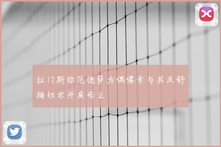 拉门斯称范德萨为偶像幸与其及舒梅切尔并肩而立
